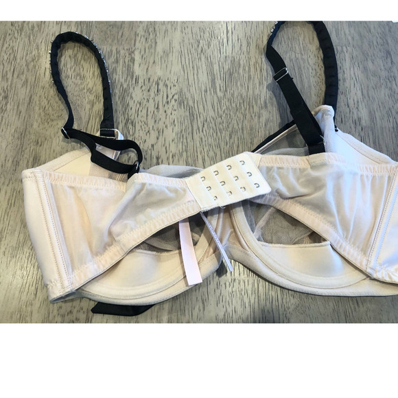 Victoria's Secret Wicked Unlined Mesh Balconette Push Up Embellished Bra - 38DDD - Picture 7 of 8